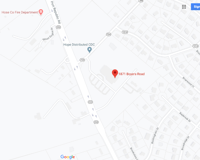 Harrisonburg Campus location on a map